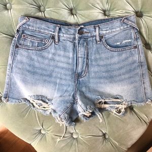 Free People mid-rise destroyed shorts
